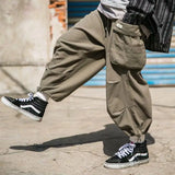 GO-STONE Y2k Baggy Cargo Pants 100% Cotton Joggers Streetwear Old Money Casual Harem Long Trousers Men Wide Leg Oversize