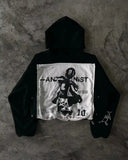 GO-STONE Y2K Retro Army Green Zipper Jacket Women Harajuku Sexy Slim Fit Denim Jacket Autumn Winter Short Stand Collar Coat Goth Clothing