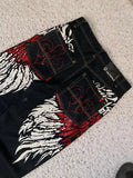 GO-STONE Y2K High Street Red Letter Embroidered Baggy Jeans Women Gothic American New Straight Pants Fashion Street Retro Wide-leg Pants