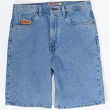 GO-STONE American Retro New Y2K Antique Patchwork Embroidered Irregular Denim Shorts For Men And Women Loose Harajuku Casual Men's Shorts