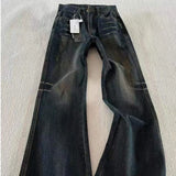GO-STONE Classic Retro Flare Denim Men's Jeans Bootcut Stretch Cotton Men's Pants Vintage Style Unique Nostalgic Comfort Casual Slim