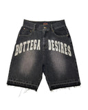 GO-STONE American Retro New Y2K Antique Patchwork Embroidered Irregular Denim Shorts For Men And Women Loose Harajuku Casual Men's Shorts