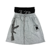 GO-STONE Summer Fashion Trend AK Printed Shorts Fake Two-Piece Double Waistband Casual Versatile Loose Five-Quarter Pants