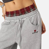 GO-STONE American Retro College Style Loose Fit Two-Piece Set with Double Waist Head Fake Bathroom Pants for Sports Leisure 2026 Fashion