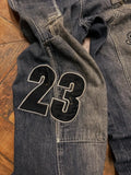GO-STONE Y2K Fashion Letters Embroidered Big Pockets Washed Baggy Jeans Women High Street Vintage Hip Hop Popular Wild Wide-leg Pants