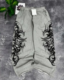 GO-STONE American Retro Streetwear Y2K Gray Printed Loose Jeans Hip Hop Harajuku Casual Washed Distressed Straight Floor Mopping Pants