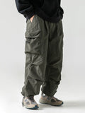 GO-STONE Vintage Baggy Hiking Cargo Pants Men Waterproof Casual Sport Jogging Sping Summer Parachute Pants Outdoor Wide Leg Trousers