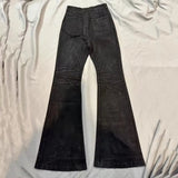 GO-STONE American Retro Heavy Industry High Street Coated Micro-Flared Jeans For Men And Women Black Gothic Vintage Casual Loose Jeans