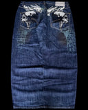 GO-STONE American Fashion New Oversized Print Blue Washed Baggy Jeans Men Y2K Rock Hip Hop Popular Casual Straight Wide-leg Trousers