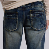 GO-STONE Y2K Vintage Flared Jeans Mid Blue Washed Men Women Bootcut Jeans American Hip Hop Distressed Streetwear Unisex Wide Leg Pants