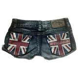 GO-STONE Y2K New Popular Denim Shorts Patch Vintage Shorts Men Women Street Hip Hop Fashion Harajuku Punk Loose High Waist Wide Leg Pants