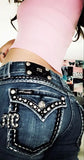 GO-STONE Gothic Womens Diamond Embroidery Jeans Vintage Low Rise Flared Jeans Women Retro Y2k Baggy Denim Pants High Streetwear Trousers