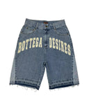 GO-STONE American Retro New Y2K Antique Patchwork Embroidered Irregular Denim Shorts For Men And Women Loose Harajuku Casual Men's Shorts