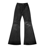 GO-STONE Y2K Washed Jeans Gothic Vintage Micro Flared Middle Waisted Zipper Pants Women Men Streetwear High Quality Design Sense Trousers