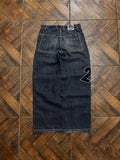 GO-STONE Y2K Fashion Letters Embroidered Big Pockets Washed Baggy Jeans Women High Street Vintage Hip Hop Popular Wild Wide-leg Pants