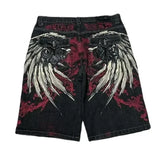 GO-STONE American New Y2K Retro Embroidered Denim Shorts For Men And Women Harajuku Gothic High Waist Shorts Basketball Pants Street Wear