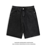 GO-STONE American Retro New Y2K Antique Patchwork Embroidered Irregular Denim Shorts For Men And Women Loose Harajuku Casual Men's Shorts