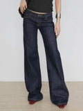 GO-STONE Women's Slim Fit Flared Jeans Y2K Vintage Low Rise Stretch Denim Pants with Embroidery Distressed Style for Everyday Outfits