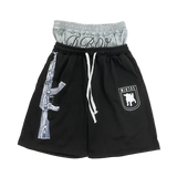 GO-STONE Summer Fashion Trend AK Printed Shorts Fake Two-Piece Double Waistband Casual Versatile Loose Five-Quarter Pants