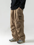 GO-STONE Vintage Baggy Hiking Cargo Pants Men Waterproof Casual Sport Jogging Sping Summer Parachute Pants Outdoor Wide Leg Trousers