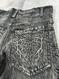 GO-STONE American Retro New Y2K Antique Patchwork Embroidered Irregular Denim Shorts For Men And Women Loose Harajuku Casual Men's Shorts