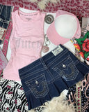 GO-STONE New Y2k Denim Skirt Womens Harajuku Retro Letter Embroidery Patch Zipper Denim Short Skirt Gothic Punk Sexy Slim Mini Skirt